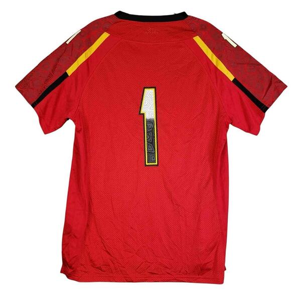 Maryland Terrapins Under Armour Red Football Jersey Men’s Size XL Heatgear - Picture 3 of 13